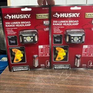 2 Husky 350 lumens Broad Range Headlamp NEW!